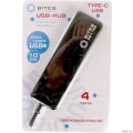5bites HB34C-311BK ������������ 4*USB3.0 / TYPE-C PLUG / BLACK  [��������: 6 �������]