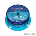 Verbatim  Диски CD-R  25 шт. 52-x 700Mb, Cake Box (43432)  [Гарантия: 2 недели]