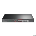 TP-Link TL-SL1218MP ������������� ���������� � 16 ������� PoE+ 10/100 ����/� � 2 ���������������� ������� RJ45/SFP  [��������: 3 ����]