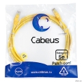 Cabeus PC-UTP-RJ45-Cat.5e-3m-YL-LSZH ����-���� U/UTP, ��������� 5�, 2xRJ45/8p8c, ����������������, ������, LSZH, 3�  [��������: 2 ������]