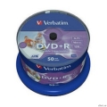 Verbatim  ����� DVD+R  4.7Gb 16-�, Wide Photo InkJet Printable,  50 ��, Cake Box (43512 )  [��������: 2 ������]
