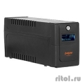 Exegate EP285568RUS ��� ExeGate Power Smart ULB-650.LCD.AVR.EURO <650VA/360W, LCD, AVR, 2 �����������, Black>  [��������: 1 ���]
