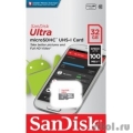 Micro SecureDigital 32Gb SanDisk Ultra microSDHC 100MB/s Class 10 UHS-I SDSQUNR-032G-GN3MN  [: 1 ]