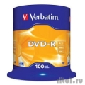 Verbatim  Диски DVD-R  4.7Gb 16-х, 100 шт, Cake Box (43549)  [Гарантия: 2 недели]