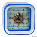 Perfeo Quartz часы-будильник "PF-TC-006", квадратные 10*10 см, штурвал  [Гарантия: 1 год]