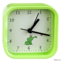 Perfeo Quartz часы-будильник "PF-TC-012", квадратные 9,5*9,5 см, зелёные  [Гарантия: 1 год]