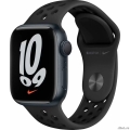 Apple Watch Nike Series 7, 41 мм, корпус из алюминия цвета «тёмная ночь», спортивный ремешок Nike цвета «антрацитовый/чёрный» [MKN43RU/A]  [Гарантия: 1 год]
