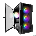 1STPLAYER ������ TRILOBITE T3-G Black / mATX, TG / 4x 120mm LED fans inc. / T3-G-BK-4F1  [��������: 1 ���]