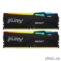 Kingston DDR5 DIMM 32GB DRAM (16GBx2) 5200MHz CL40 FURY Beast Black KF552C40BBAK2-32  [��������: 3 ����]
