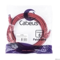 Cabeus PC-UTP-RJ45-Cat.6-5m-RD-LSZH ����-���� U/UTP, ��������� 6, 2xRJ45/8p8c, ����������������, �������, LSZH, 5�  [��������: 2 ������]