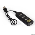 Exegate EX293976RUS USB-Хаб (концентратор) ExeGate DUB-42 (кабель-адаптер USB2.0 --> 4xUSB2.0, Plug&Play, черный)  [Гарантия: 1 год]