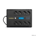 Exegate EX295013RUS ��� ExeGate NEO Smart LHB-650.LCD.AVR.8SH.CH.RJ.USB <650VA/390W, LCD, AVR, 8*Schuko, RJ45/11, USB, 4*USB-����� ��� �������, Black>  [��������: 1 ���]
